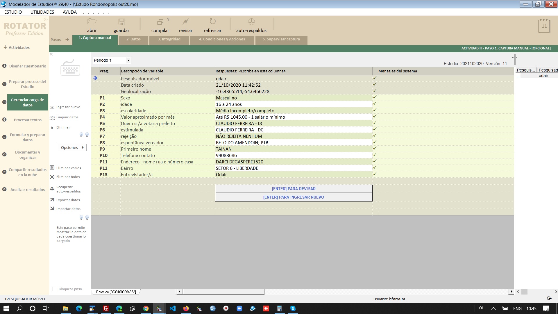 programa de software dataentry para digitar encuestas